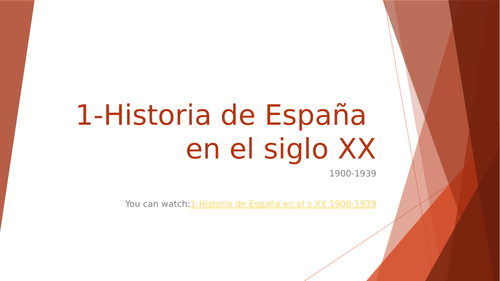 1900-1939 Historia de España