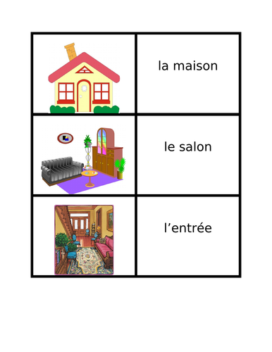 Maison (Full House in French) Card Games | Teaching Resources