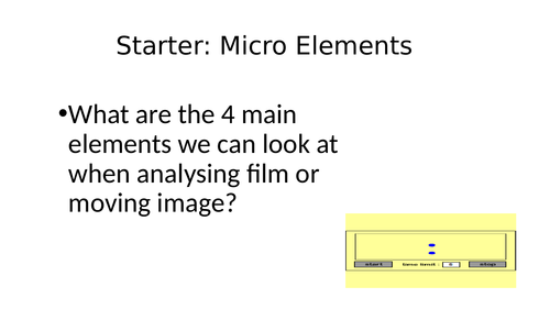 GCSE Media - Film Analysis