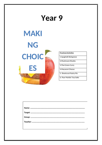 Year 9 Food Booklet