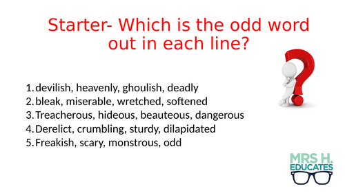 Gothic Description- Bat Shape and Gallery Viewing