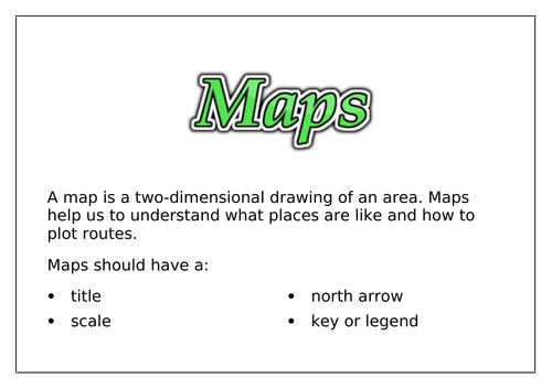 Map skills posters