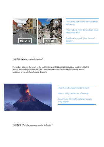 SEND Geography, Natural Disasters