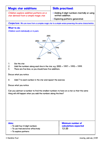 year 5 addition problem solving