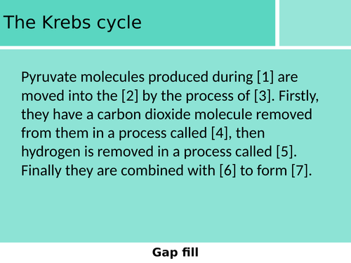 The Krebs Cycle Complete lesson