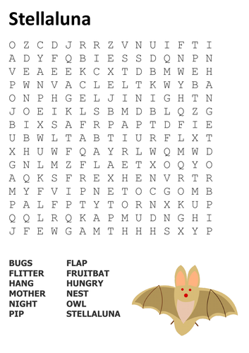 Stellaluna Word Search