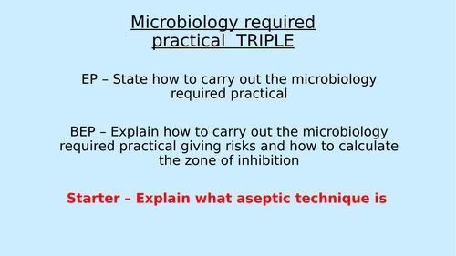 Microbiology required practical