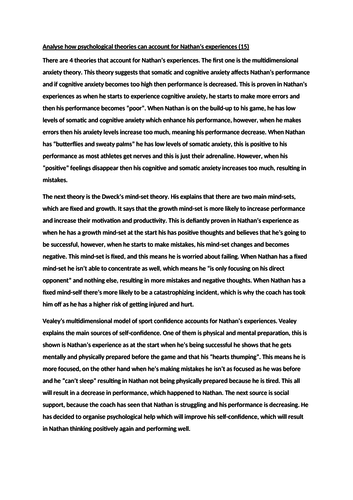 SPORTS AND EXERCISE SCIENCE UNIT 3 PSYCHOLOGY PACKAGE