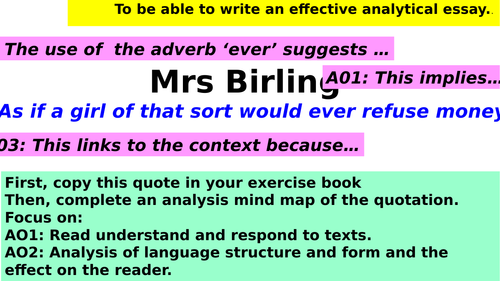 An Inspector Calls - Mrs Birling