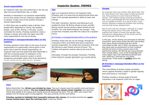 An Inspector Calls - Themes