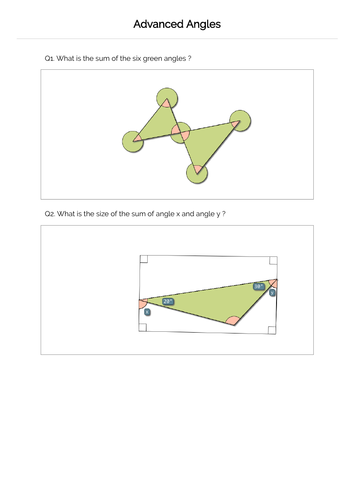 KS3 Maths: Angles Extension Worksheet