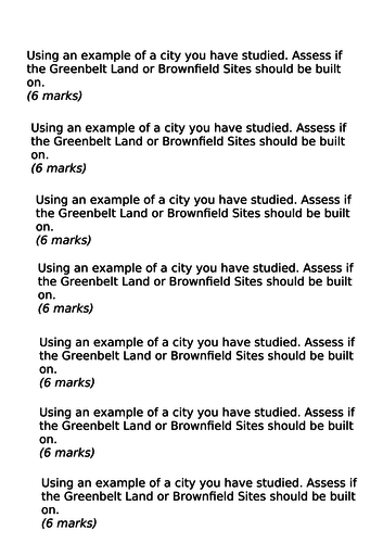 Brownfield V Greenfield Sites