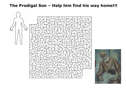 The Prodigal Son Maze Puzzle | Teaching Resources