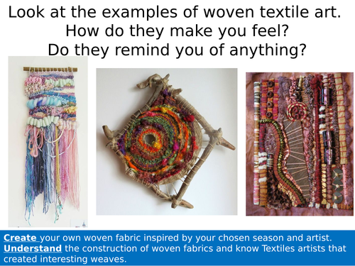 GCSE Textile Design Weaving Lesson.