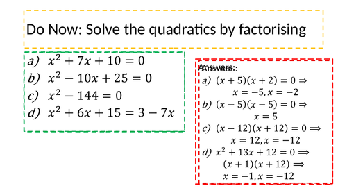 Quadratic Inequalities