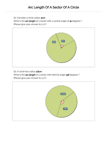 Arc Length of a Circle GCSE Maths