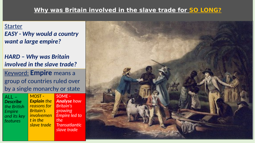 Why did Britain trade slaves?
