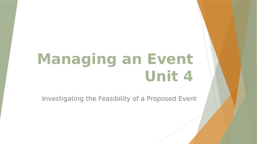 Feasibility of Managing an Event Unit 4 BTEC L3 Business