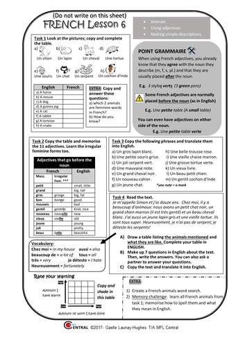 EASY COVER LESSONS -VOL 1. French- Lesson 6