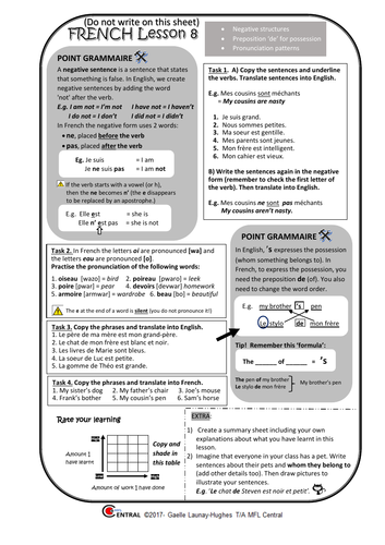 EASY COVER LESSONS -VOL 1. French- Lesson 8