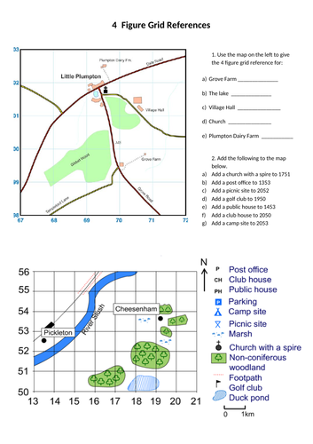 4 figure grid references | Teaching Resources