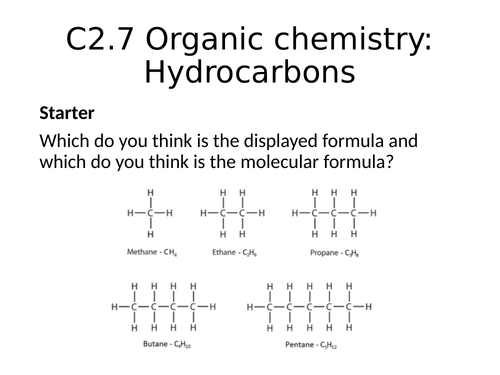 AQA Triple Chemistry C2.7 Hydrocarbons