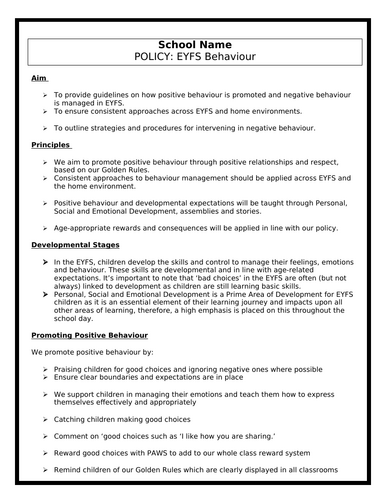 Behaviour Management Policy In Schools – OONZ