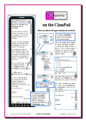 e-Activity on the ClassPad