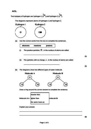 Ions, atoms & isotopes