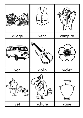 V words. Words with v. Words with v for Kids. Words start with v.