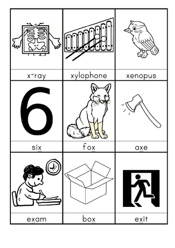 X Words Beginning With X Teaching Resources