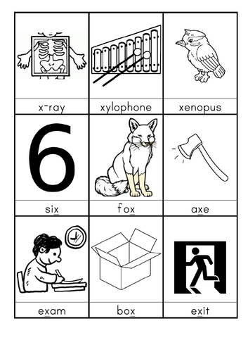 X words beginning with X  Teaching Resources