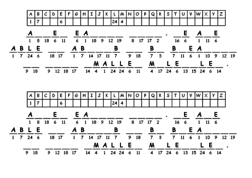 Absorption Cryptogram Puzzles