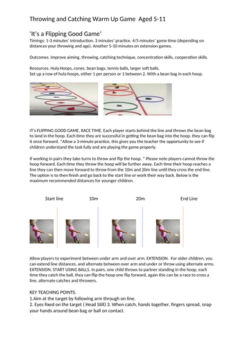 Throwing and Catching Activities in PE Aged 5-11