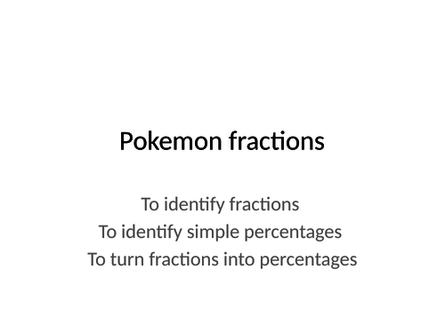 Pokemon Fractions