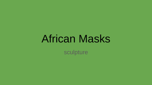 African masks