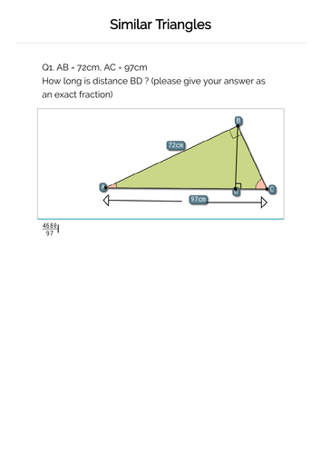 Similar Triangles worksheets for Maths GCSE | Teaching Resources