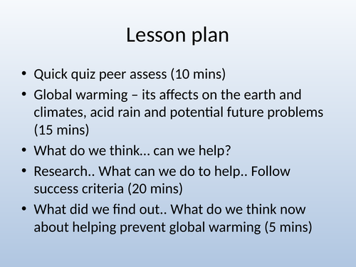 Biology - global warming