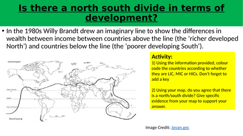 Development mapping - is there a north south divide?