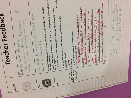 KS4 Biology 1 Marking and Feedback Exam questions with Answers (Formative assessment)
