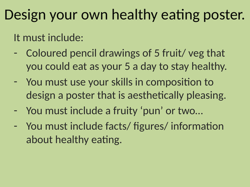 Healthy eating poster design powerpoint