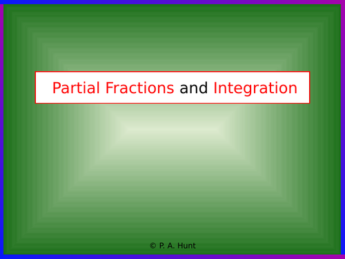 Partial Fractions and Integration (A-Level Further Maths)