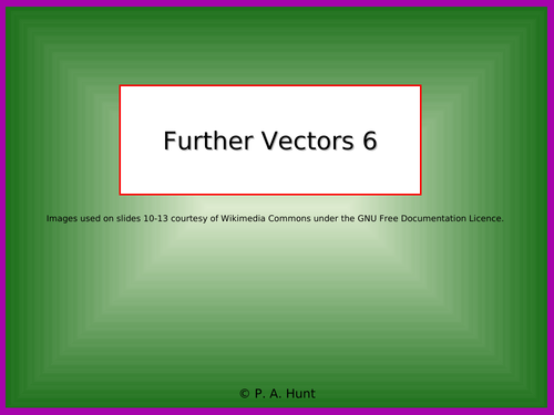 Further Vectors 6 (A-Level Further Maths)