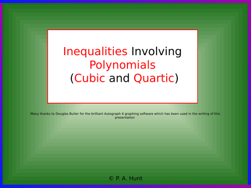 Inequalities Involving Cubics and Quartics