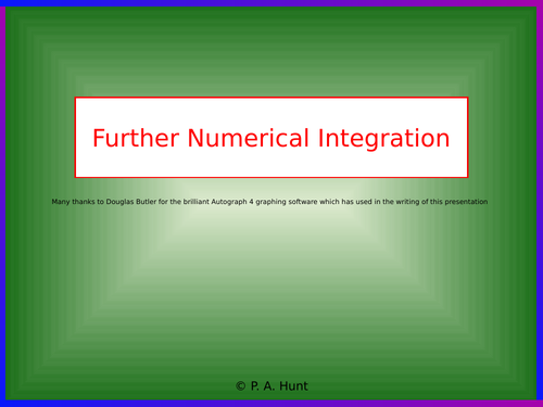 Further Numerical Integration
