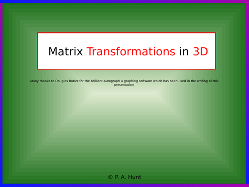 Matrix Transformations in 3D