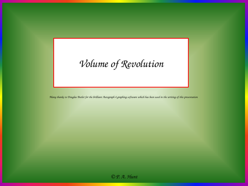 Volumes of Revolution