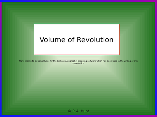 Volumes of Revolution