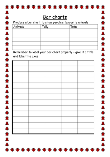 Animal bar chart worksheet