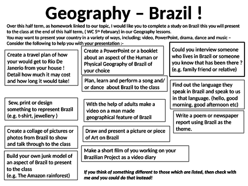 Brazil homework task